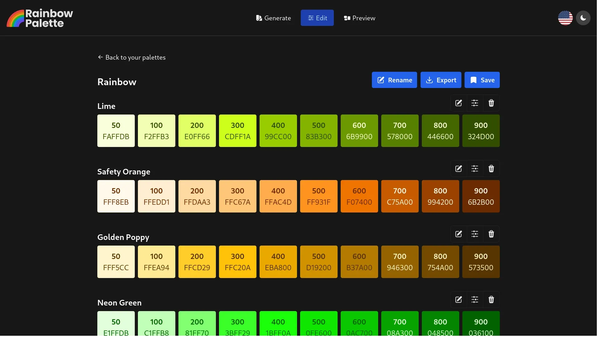 Release of Rainbow Palette!